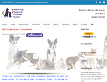 Tablet Screenshot of brookingshumane.org